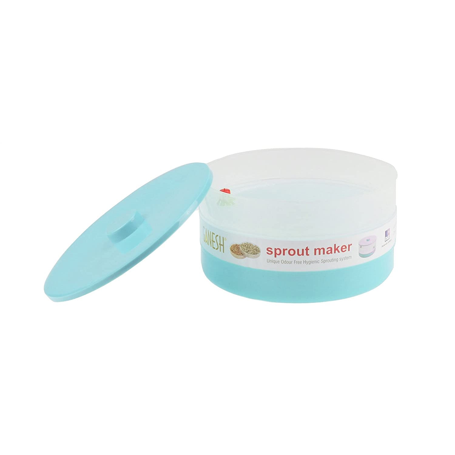 Bean bowl for sprouting by Ganesh, 1800 ml capacity, various views. Bean bowl for sprouting by Ganesh, 1800 ml capacity, various views.